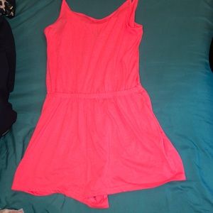 Stylish highlighter pink romper